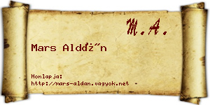 Mars Aldán névjegykártya